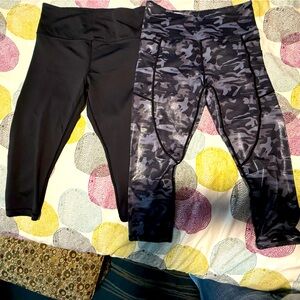 Zyia Active Shimmer Camo Light & Tight & light & tight black (2 pair) sz: 8-10